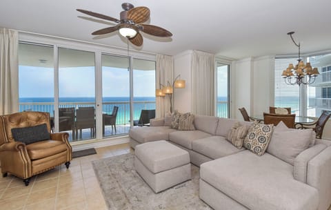 Silver Beach Towers East 1006 - Living Area with Gulf Views