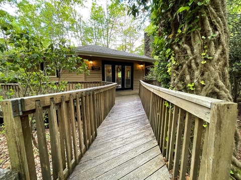Gorgeous treehouse style cabin nestled in the mountains.