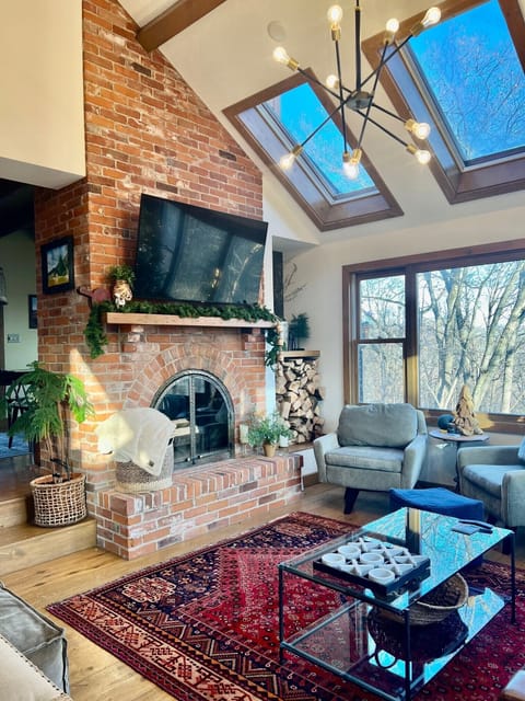 The living room is a great spot to gather and visit