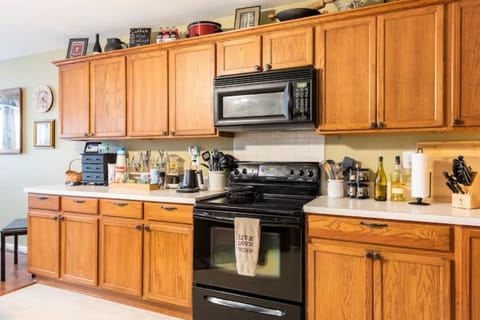 Coffee, teas, electric tea pot, spices, etc.