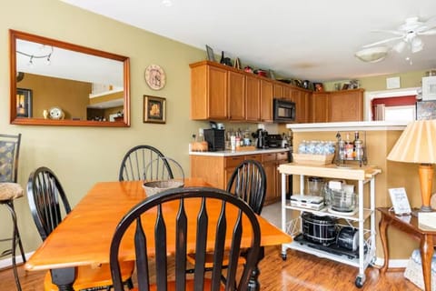 A few of the many small appliances in view: crock pot, waffle maker, blender.