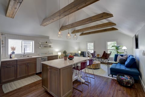 Large open space with vaulted ceilings