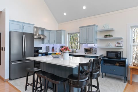Kitchen with granite top island