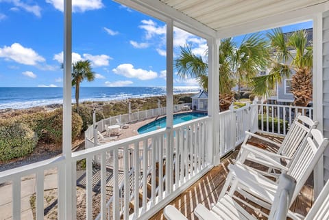 Relax while admiring the breathtaking ocean vistas from the beachfront.