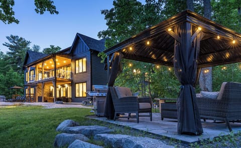 Situated on 1.32 acres on 160 feet of direct waterfront on Buckhorn Lake