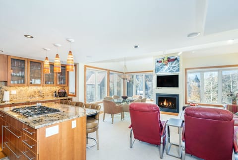 Open concept living and dining.