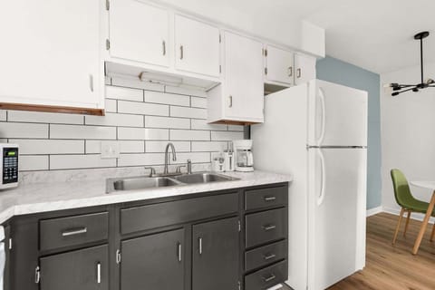 Kitchen stocked with everything you need to stay in and cook a complete meal!