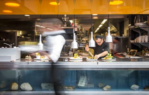 Breakfast, lunch and dinner served