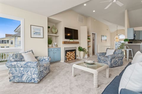 Living Room with Deck Access on Second Level