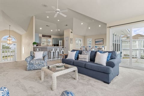 Living Room with Deck Access on Second Level