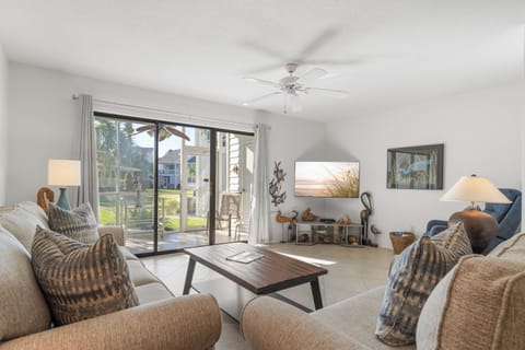 Living room inside this Miramar Beach vacation rental townhome