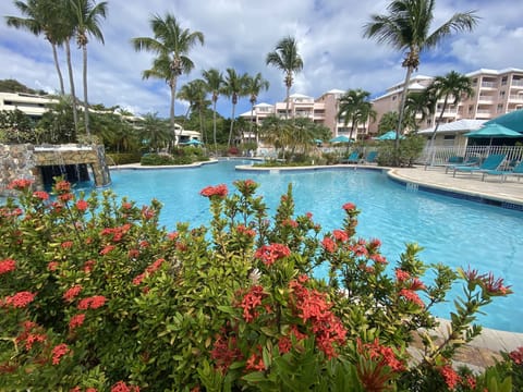 the pool.  large enough to not be crowded 