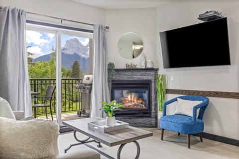 Cozy fireplace