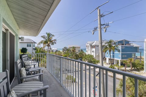 Balcony with views off the living room