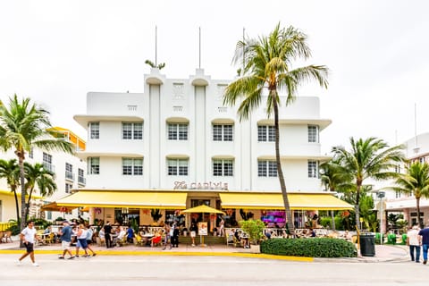 The apartment is in the world famous Carlyle hotel on Ocean Drive South Beach