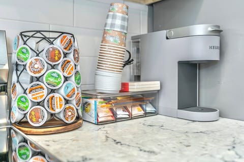 Keurig and coffee pods provided! 