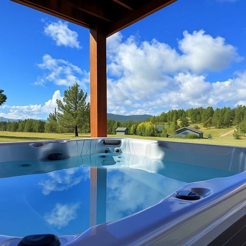 Outdoor spa tub