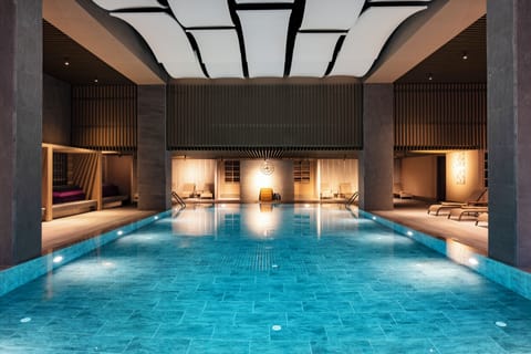 3 indoor pools, seasonal outdoor pool, pool umbrellas, sun loungers