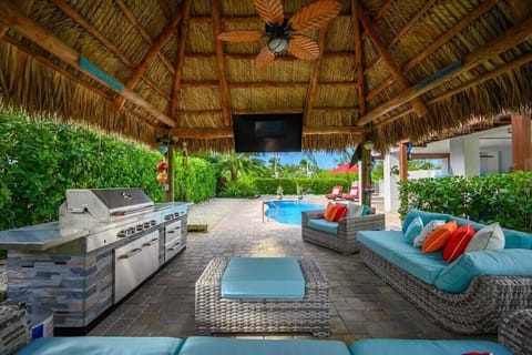 Hang out underneath a beautiful tiki hut
