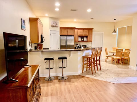 Living room and kitchen