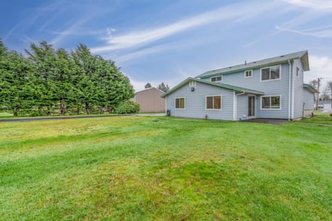 The dogs will love running annd playing in this large yard.