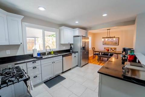 Fully stocked with coffee, cookware, dishes and utensils!