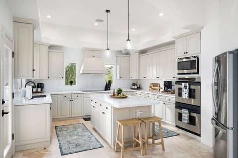 A fully equipped kitchen for entertaining or just spending time with family.