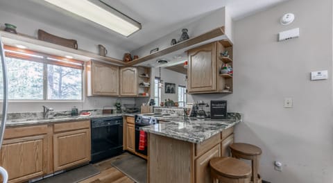 Kitchen with granite countertops