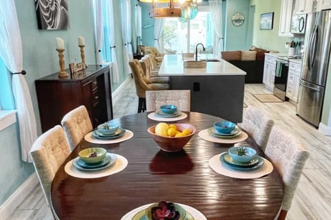 Dining Table into the Living Space