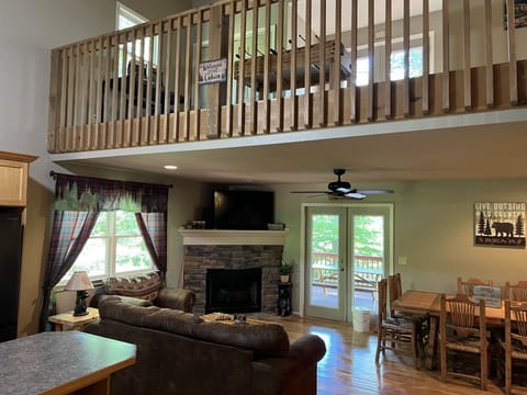 Loft and living room