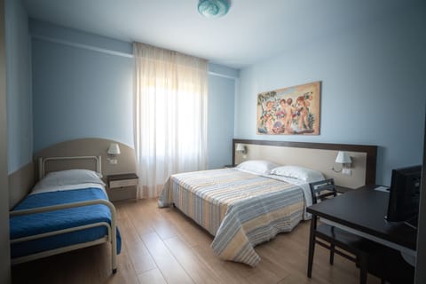 Family Triple Room | Premium bedding, down comforters, minibar, desk