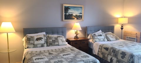 Sleep comfortably in double beds.