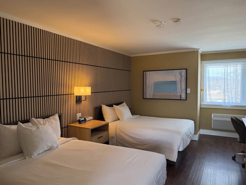 Room, 2 Double Beds (No Pets) | Premium bedding, desk, iron/ironing board, free WiFi