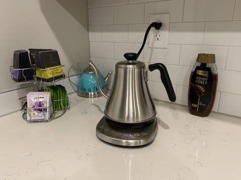 Digital tea Kettle. Select heat, pour water in mug and enjoy tea of your choice 