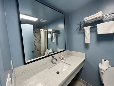 Signature Suite, 1 King Bed | Bathroom | Combined shower/tub, towels