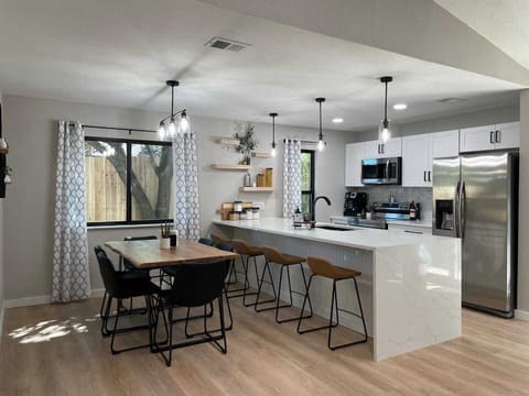 Dining Room & Kitchen with bar seating