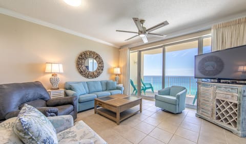 Gulf front living room.