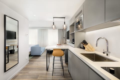 Studio, 1 King Bed | Desk, laptop workspace, iron/ironing board, free cribs/infant beds