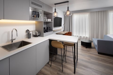 Studio, 1 King Bed | Desk, laptop workspace, iron/ironing board, free cribs/infant beds