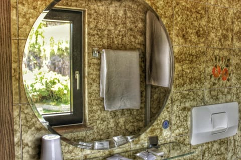 Shower, free toiletries, towels