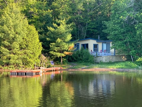 View of the cabin from the lake