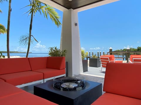 Gazeebo with outdoor kitchen & two fuel fire pits.
