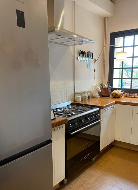 The kitchen features all new appliances.
