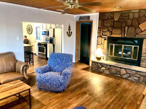 Doorway leads to master bedroom w full bath. Room for crib or twin air mattress