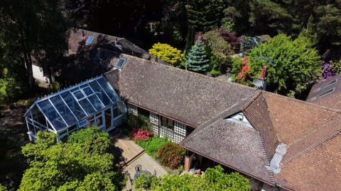 The property is semi detached but with its own private gardens and access