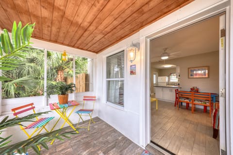Bright, sunny front porch 