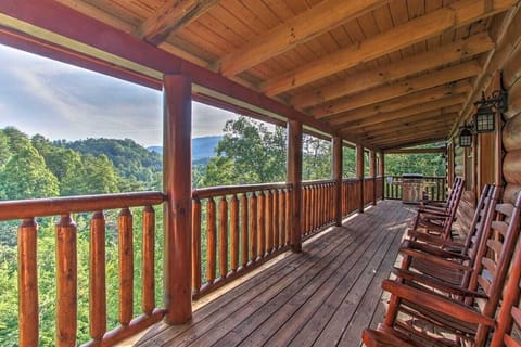 Beautiful view of Bluff Mountain off the rear deck