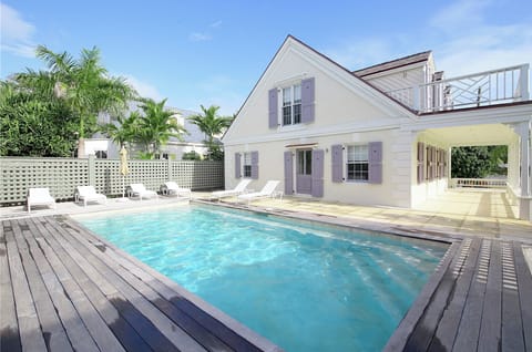 Large private pool with lounge area.