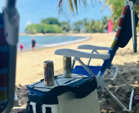 A 2 minute walk to a small beautiful beach