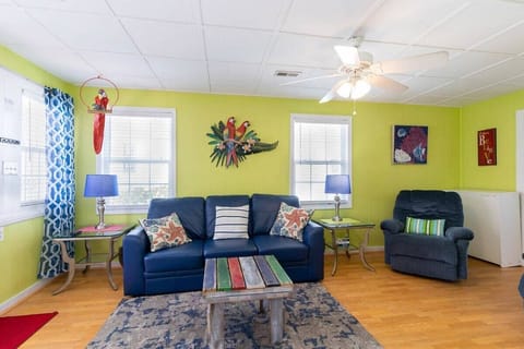 Living area with queen sleeper sofa